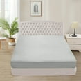 thumbnail image 1 of 700 Thread Count 100% Egyptian Cotton 3-Piece Fitted Sheet ( 1 Fitted Sheet + 2 Pillow Covers) 18 Inches Deep Pocket Size Queen Color Silver Grey Stripe, 1 of 6