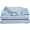 thumbnail image 1 of 700 Thread Count 100% Egyptian Cotton 3-Piece Flat Sheet (1 Flat Sheet + 2 Pillow Covers) Size Full Color Sky Blue Stripe, 1 of 5