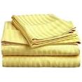 thumbnail image 1 of 700 Thread Count 100% Egyptian Cotton 3-Piece Flat Sheet (1 Flat Sheet + 2 Pillow Covers) Size Olympic-Queen Color Gold Stripe, 1 of 5