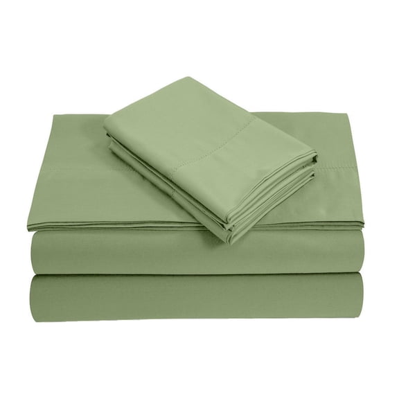 700-Thread Count 100% Egyptian Cotton Full XL Sheet Set, 4PC (1 Flat, 1 Fitted, 2 Pillowcases) Long Staple Cotton, 700-TC Pure Cotton, 12" Deep Pockets - Full XL, Sage