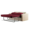 thumbnail image 1 of 700 Thread Count 100% Egyptian Cotton Sleeper Sofa Bed Sheet Set Stripe Queen XL Size (60"x 80"x 10" ) with 4 -PCS Fitted Straps Color Burgundy, 1 of 6