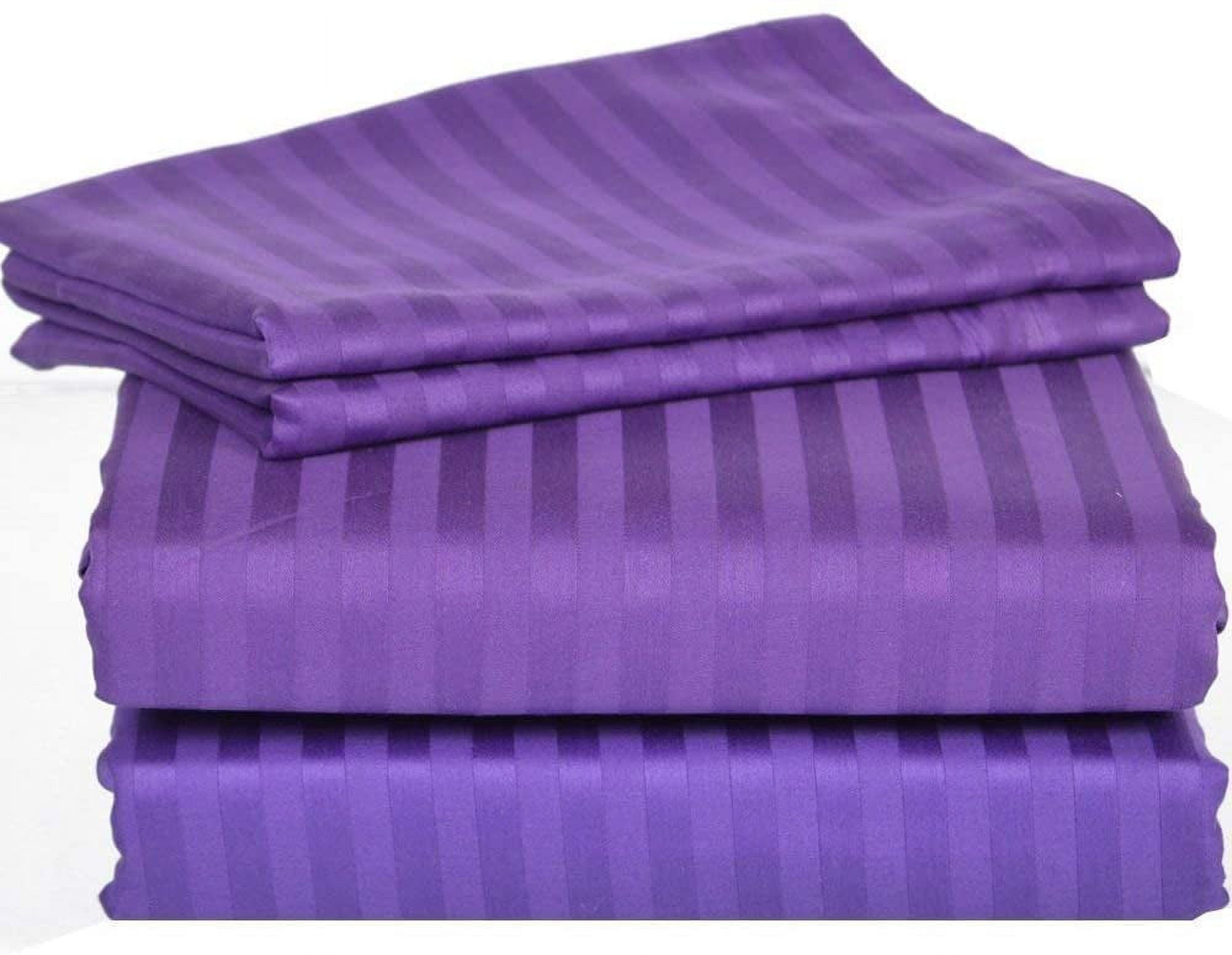 700 Thread Count 4 Piece Quality Sheet Set 15 Inch Deep Pocket 100 Egyptian Cotton Color Purple