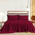 thumbnail image 1 of 700 Thread Count 4 Piece Quality Sheet Set 18 Inch Deep Pocket 100% Egyptian Cotton Color Burundy Solid Size Full, 1 of 7