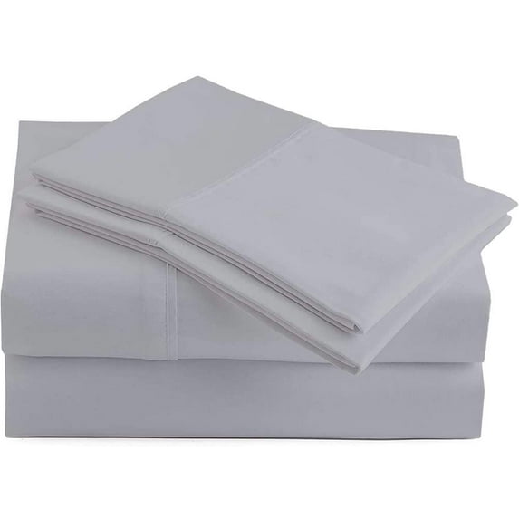 700 Thread Count 4 Piece Quality Sheet Set 27 Inch Deep Pocket 100% Egyptian Cotton Color Silver Grey Solid Size Twin XL