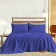 thumbnail image 1 of 700 Thread Count 4 Piece Quality Sheet Set 30 Inch Deep Pocket 100% Egyptian Cotton Color Royal blue Solid Size Twin XL, 1 of 7