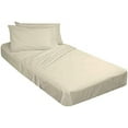 thumbnail image 1 of 700 Threat Count 100 % Egyptian Cotton 4-Pcs Sheets for Cot Bunk Bed-Perfect for Narrow Twin/Cot Size/Rv Bunk/Guest Bed Replacement Deep 15-Inch Color Ivory Solid Cot Size Sheets- 30" X 80", 1 of 5