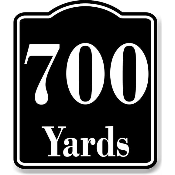 700 Yards Distance Marker Running Race Marathon BLACK Aluminum Composite Sign, 8.5"x10"