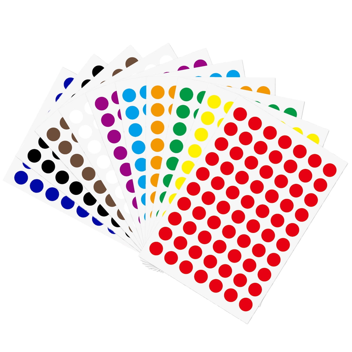 7000 PCS Colored Dot Stickers 1cm 10 Color, Coding Labels Circle Dot