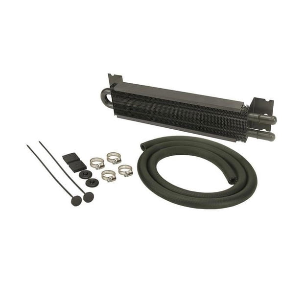 7000 Series 2 Pass Fluid Cooler with 11-32 in. Hose Barb Inlet & Outlet, Black Anodize