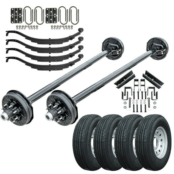 7000 lb Heavy Duty Tandem Axle TK Trailer Kit - 14K Capacity - (Original Series), 75" Hubface 58" Spring Center