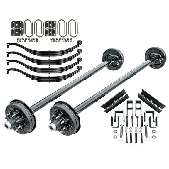 7000 lb TK Tandem Axle Heavy Duty Kit with Suspension - 14K Capacity, 95" Hubface 80" Spring Center