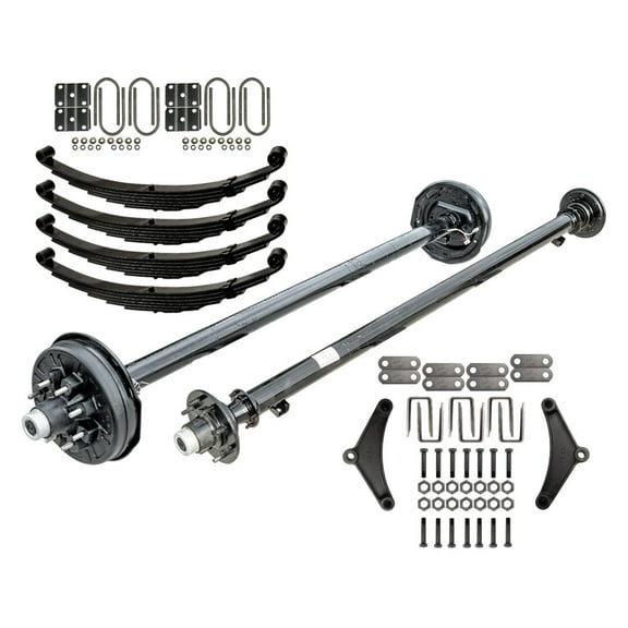 7000 lb TK Tandem Axle Light Duty Kit with Suspension - 14K Capacity, 89" Hubface 74" Spring Center