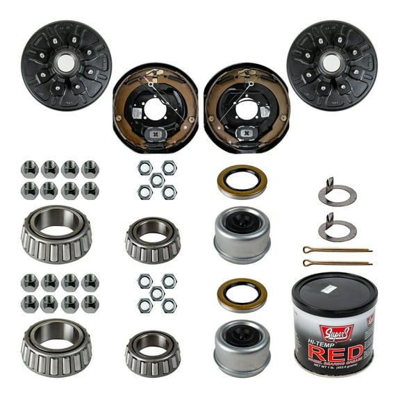 7000 lb Trailer Axle Electric Brake TK Service Kit - 7k Capacity, 9/16" Stud
