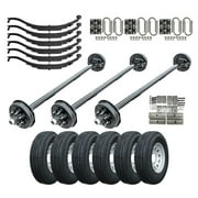 7000 lb Triple Axle TK Trailer Kit - 21K Capacity - Original Series, 75" Hubface 58" Spring Center