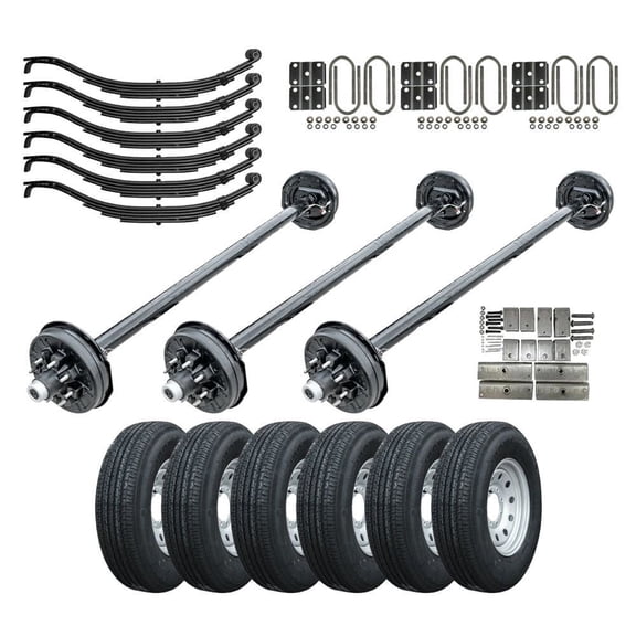 7000 lb Triple Axle TK Trailer Kit - 21K Capacity - (Original Series), 89" Hubface 74" Spring Center
