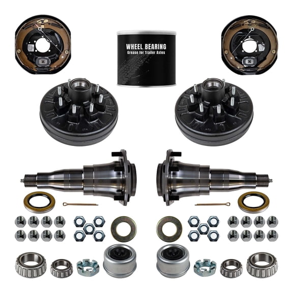 7000 lb Weld Your Own Electric Brake Trailer Axle Kit, 7K Capacity (#42 Spindle)