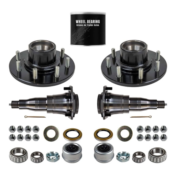 7000 lb Weld Your Own Idler Trailer Axle Kit, 7K Capacity (#42 Spindle)