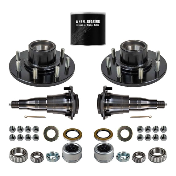7000 lb Weld Your Own Idler Trailer Axle Kit, 7K Capacity (#42 Spindle)