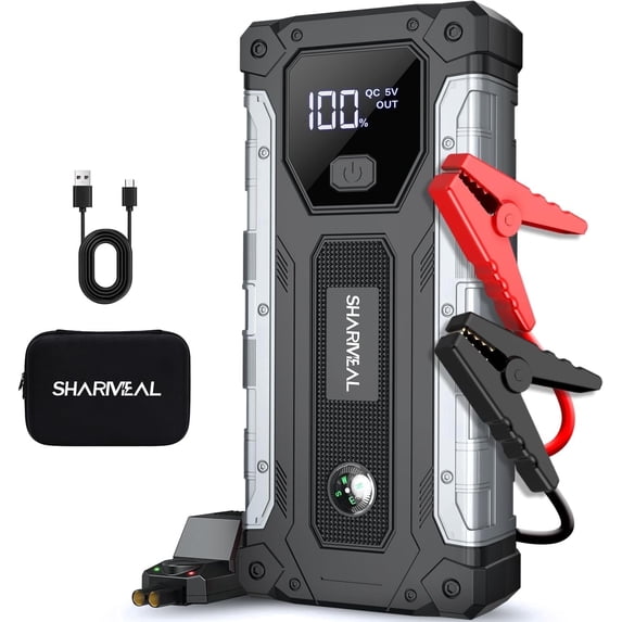 7000A Car Jump Starter, 12V Portable Jump Starter Car Battery Booster Jump Box Pack for All Gas & 10.0L Diesel Engines with LED Light