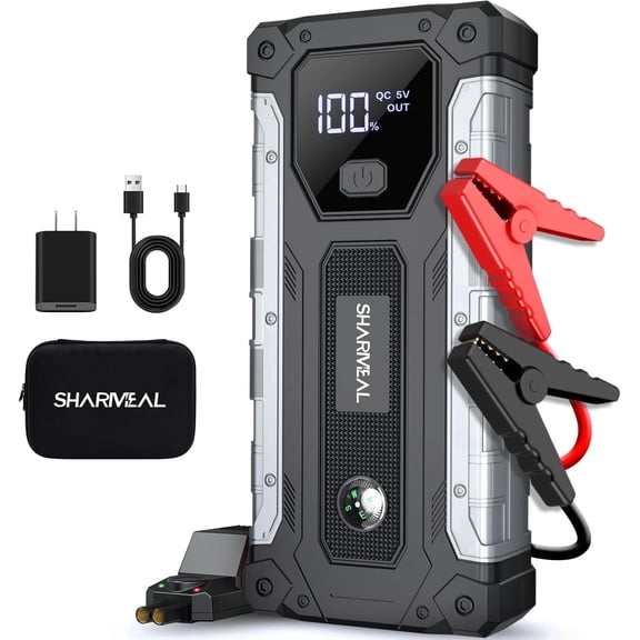 7000A Car Jump Starter, 12V Portable Jump Starter Car Battery Booster Jump Box Pack for All Gas & 10.0L Diesel Engines with LED Light