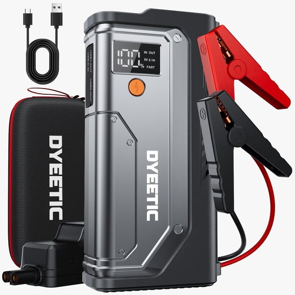 7000A Jump Starter, 12V Car Battery Booster Pack(All Gas and 12.0L Diesel Engine)26800mAh Car StarterSmart Jumper Cables, Portable Power Bank with USB QC3.0Flashlight