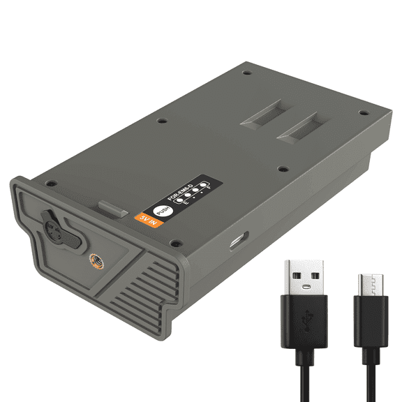 7000mAh Rechargeable Lithium Battery Pack for Tactacam Reveal Hunting Camera Ultra, X, X Pro, Pro 3.0, X Gen 2.0 3.0, XB, SK - Upgraded LED Meter and Solar Charging