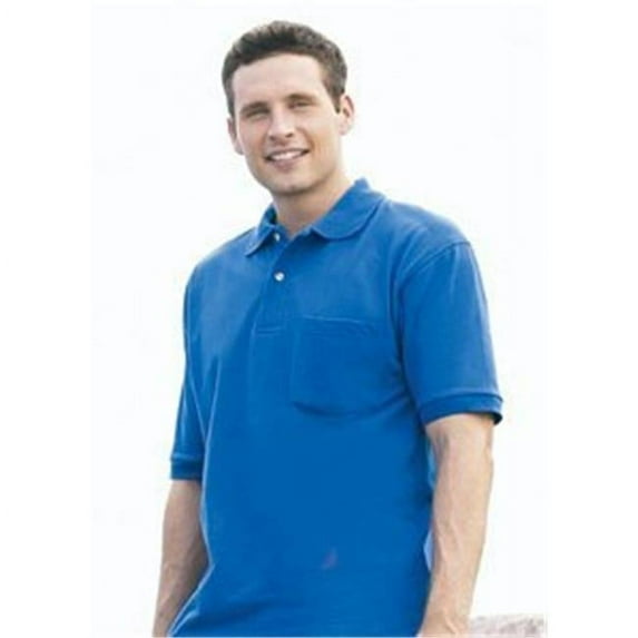 7002 Mainsail Mesh-Pique Polo Shirt With Pocket, Royal, Extra Large