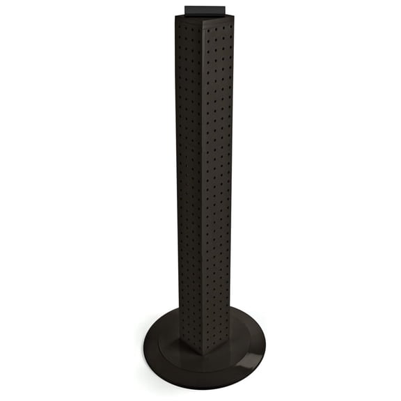 700223-BLK Pegboard 4-Sided Revolving Counter Display, Black Solid Color