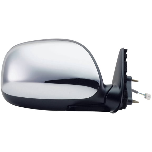 70059T - Fit System Passenger Side Mirror for 00-04 Toyota Tundra Pick-Up, black/ chrome, foldaway, Power