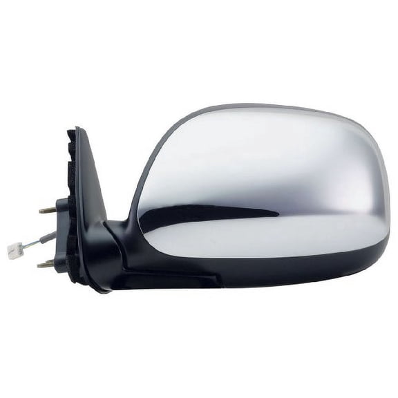 70060T - Fit System Driver Side Mirror for 00-04 Toyota Tundra Pick-Up, black/ chrome, foldaway, Power