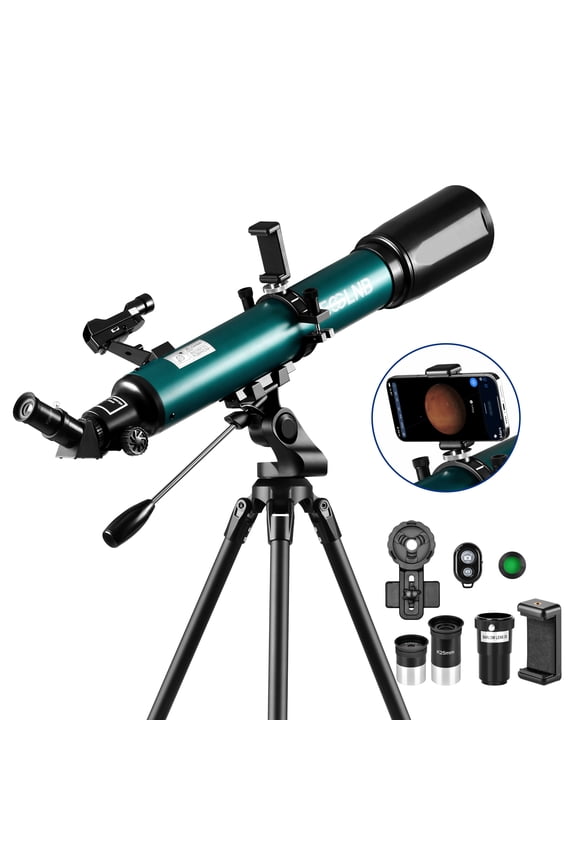 70080 Astronomical Telescope 210X with Phone Adapter Stargazing APP for Beginner Moon Watching Kids Adults Gift