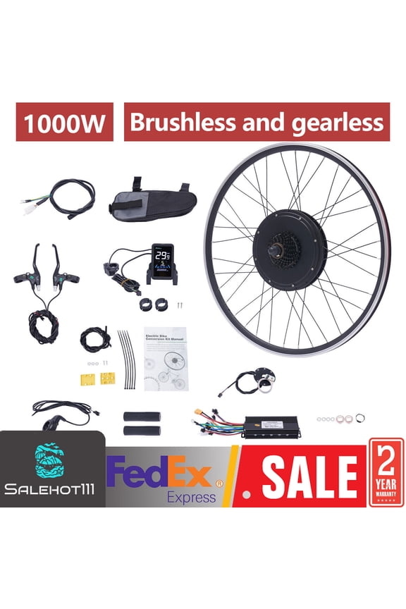 700C 28"/29'' 1000W LCD Electric Bicycle Motor Conversion Kit Ebike Rear Wheel