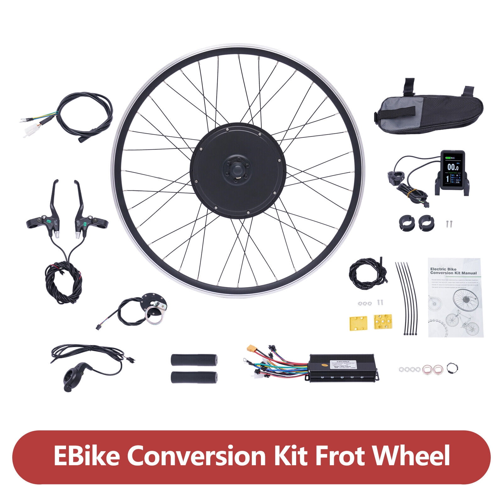 700C 28/29" Ebike Front Wheel Electric Bicycle Motor Conversion Kit 48V 1000W