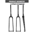 thumbnail image 1 of 700C Carbon fiber bicycle Road CX Gravel Bike 1-1/8 to 1-1/2 tapered Fork  Flat mount Disc Brake Fork 12mm thru axle, 1 of 5