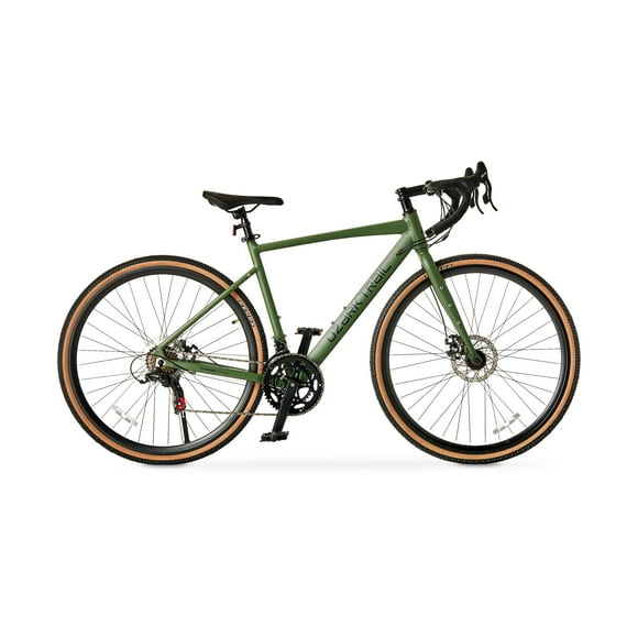 Ozark Trail 700C G.1 Explorer Drop Bar Gravel Bike, Medium Frame, Fits Riders 5'5" - 5'10", Green, Adult, Unisex
