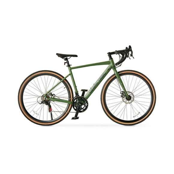 Ozark Trail 700C G.1 Explorer Drop Bar Gravel Bike, Large Frame, Fits Riders 5'10" - 6'3"+, Green, Adult, Unisex, Online Only