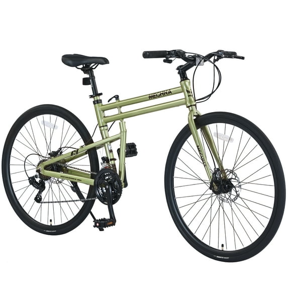700C Road Bike 21 Speed Hybrid Bike Disc Brake for Men Women's Aluminum City Bicycle
