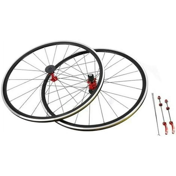 700C Road Bike Wheelset, 661lbs Load Aluminium Alloy Front&Rear Bicycle Wheel Set Ultra-Light Front Rear Bike Wheels Set C/V Brakes Bike Wheelset 7/8/9/10/11/12 Speed Bearing