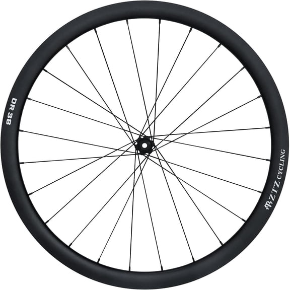 700C Road Bike Wheelset, Ultralight Aluminum Alloy 38mm Deep Disc Brake Wheels,24H Front & Rear High-Strength 700c Clincher Rims, Compatible with 8–12 Speed Cassettes