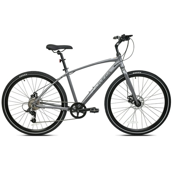 700C Univega Montega Sport Step over Comfort Hybrid Adult Bicycle, Small Frame, Fits Rider 5'2" - 5'6", Unisex, Grey