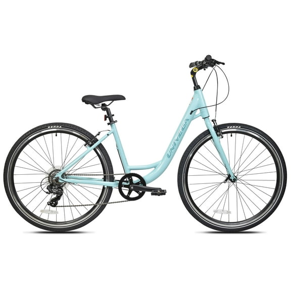 700C Univega Montega Step Thru Comfort Hybrid Adult Bicycle, Small Frame, Fits Rider 5'2" - 5'6", Unisex, Light Teal