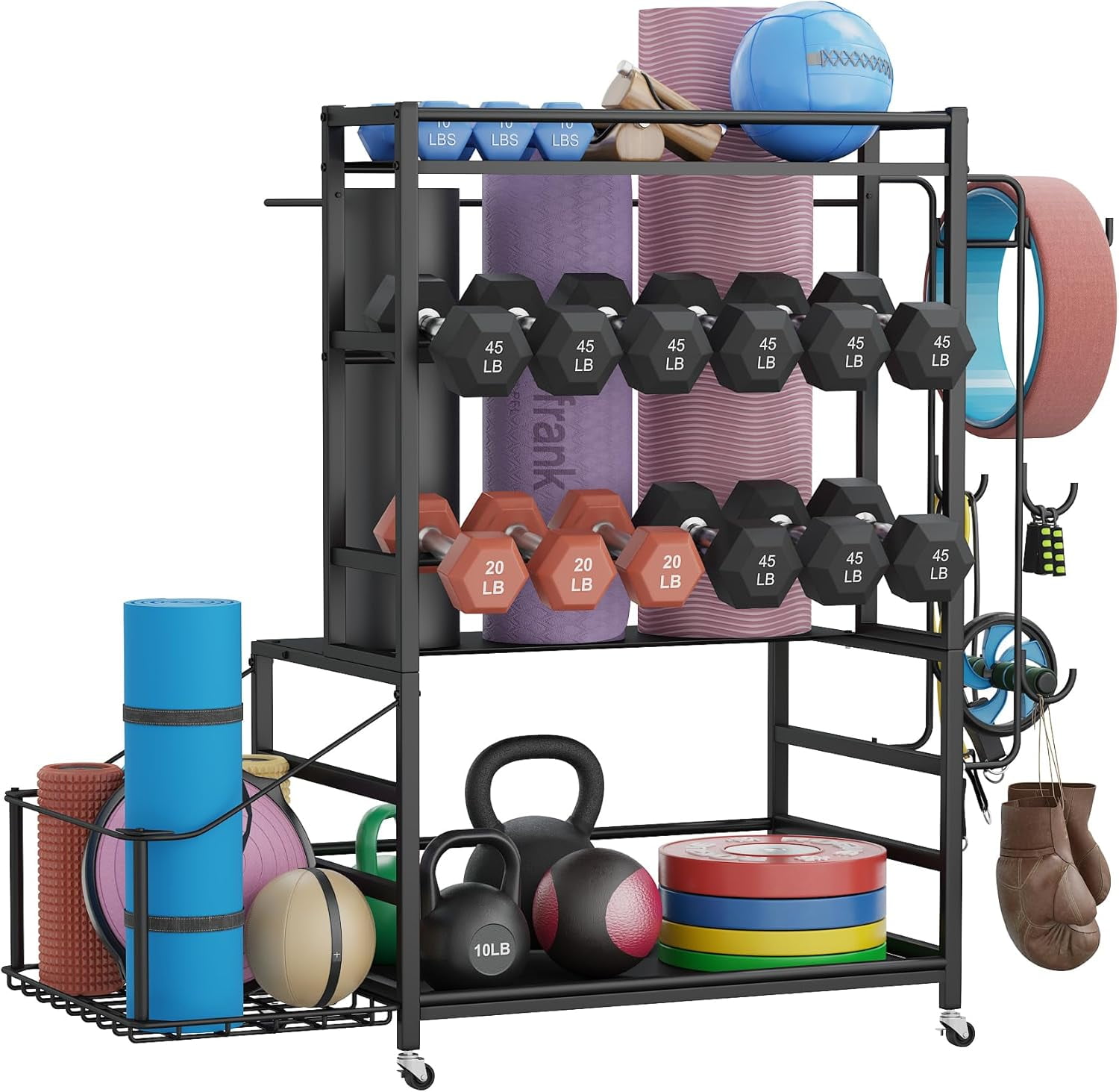 Large Exercise Storage Racks 700LBS Dumbbell Rack,5 Tier Weight Rack for Dumbbells,Home Gym Storage ...