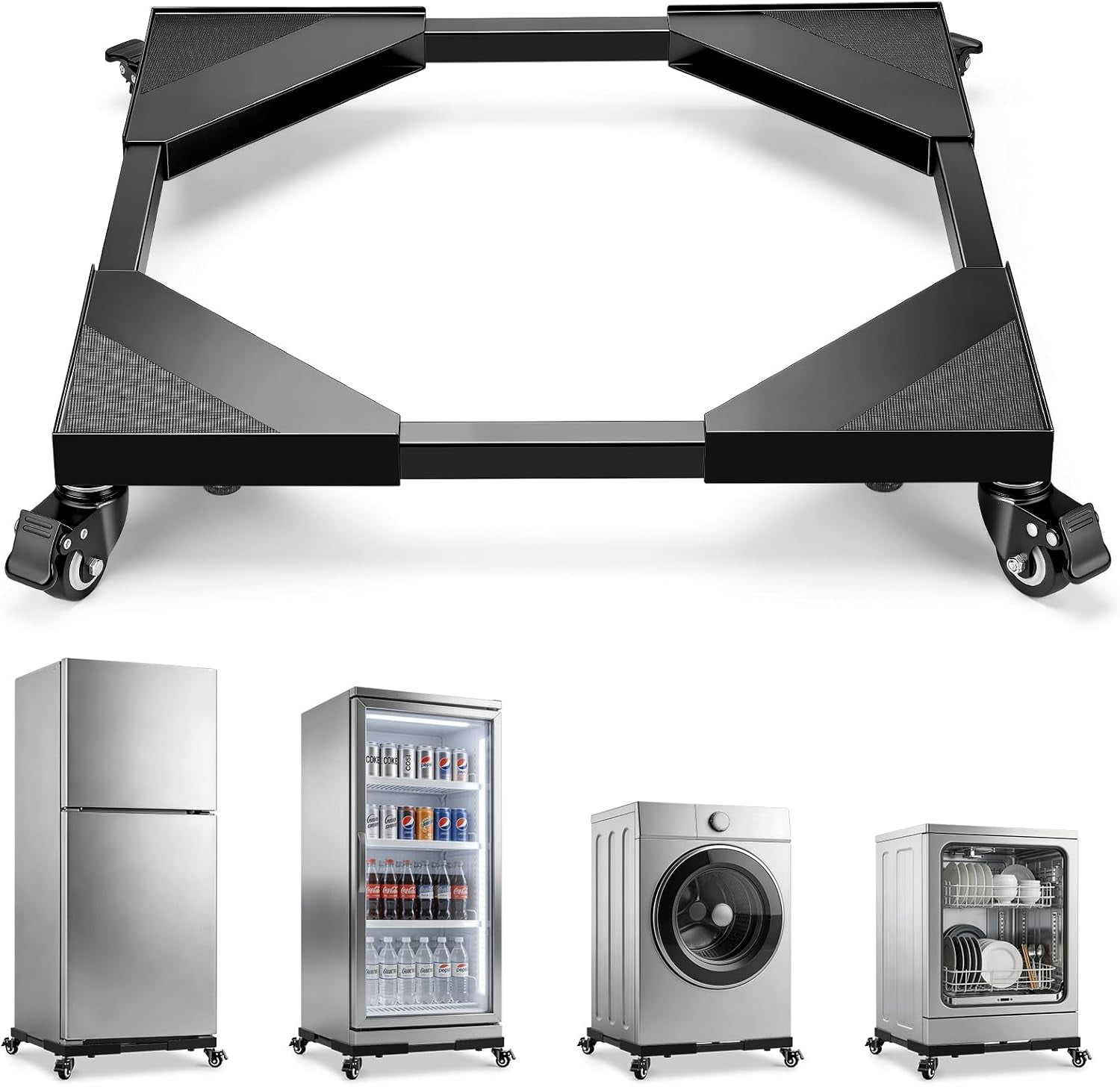 700LBS Mini Fridge Stand with Wheels, 21