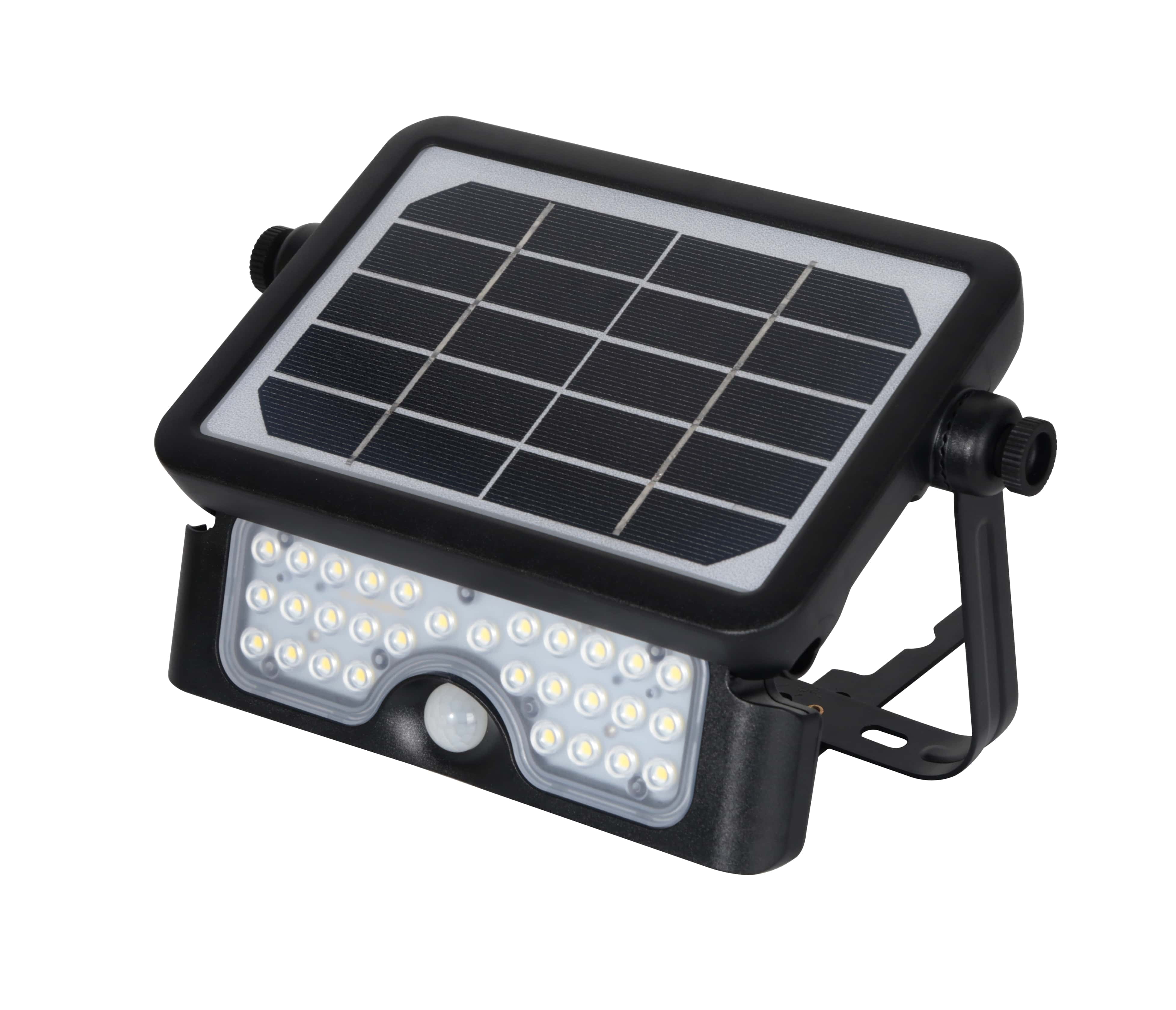 700LM 160 Degree Black PIR Activated Outdoor Integrated LED 5-in-1 Flood Light Garage Yard Deck Path Camping