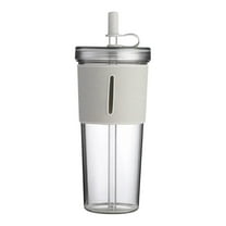 Insulated Double Wall Acrylic Tumbler 700ML with Lid and Straw for Travel Reusable Clear Drinkware for - Cup