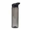 thumbnail image 1 of 700ML Water Bottle,Large Capacity Clear Water Bottle with Straw,Sports Water Bottle With hook, Leakproof and BPA Free, Large Water Bottles for Home, Gym, Travel, Outdoor, Tritan, Transparent(Black), 1 of 4