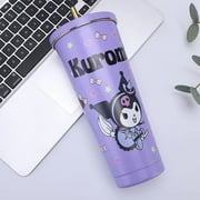 700Ml 304 Sanrio Kuromi Sippy Thermos Cup Kawaii Anime Hello Kitty Cinnamoroll Ins Large Capacity Cartoon Water Cups Girl Gift