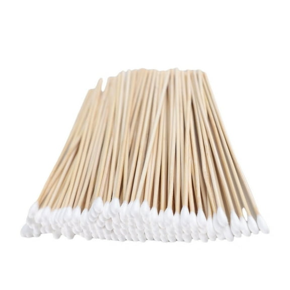 700PCS 6-Inch Wooden Sterile Cotton Swabs - Individually Wrapped for Home Health & Beauty Care - Ideal for Ear Cleaning,Makeup,Jewelry & Piercing Aftercare (6 Inch Long,Count,700)