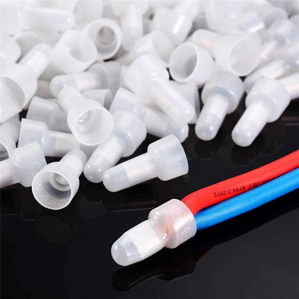 E-INFINITY 100Pcs Mix Size Closed End Crimp Caps Electrical Wire Cable Terminals Connectors Set - Foto 6