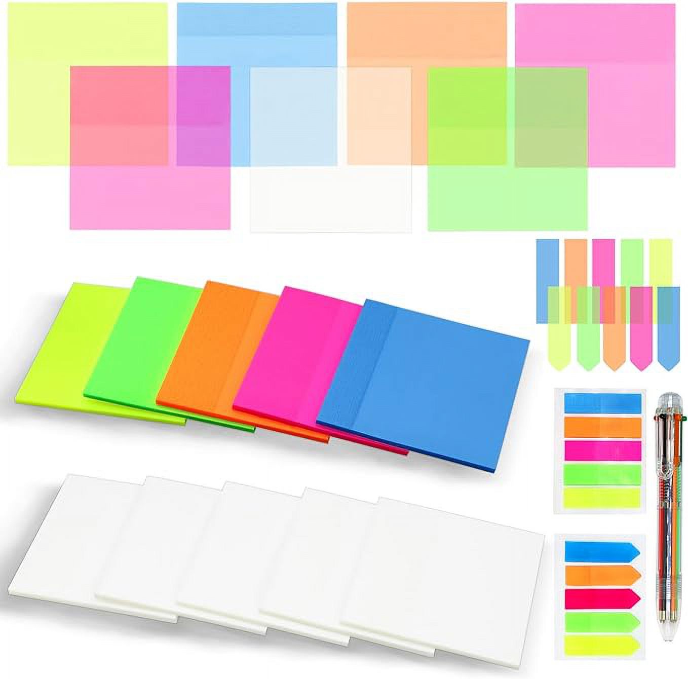 700PCS Transparent Sticky Notes Clear Sticky Notes Set Translucent Self